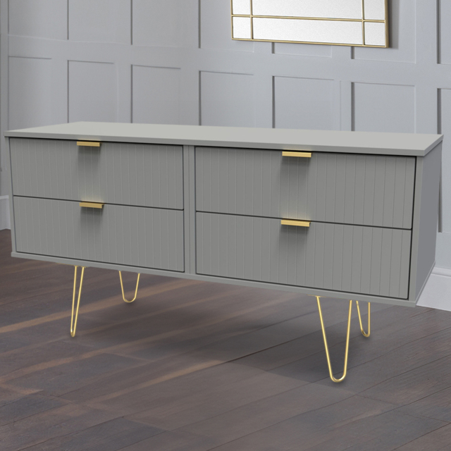 Crowndale 4 Drawer Dusk Grey Chest of Drawers Ready Assembled - Wilko - image 1
