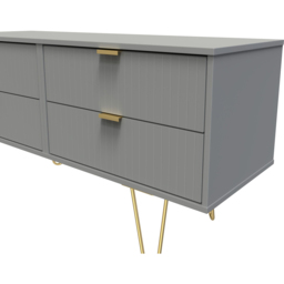 Crowndale 4 Drawer Dusk Grey Chest of Drawers Ready Assembled - Wilko - thumbnail 6