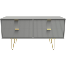 Crowndale 4 Drawer Dusk Grey Chest of Drawers Ready Assembled - Wilko - thumbnail 4