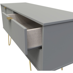 Crowndale 4 Drawer Dusk Grey Chest of Drawers Ready Assembled - Wilko - thumbnail 7