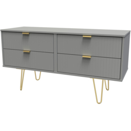 Crowndale 4 Drawer Dusk Grey Chest of Drawers Ready Assembled - Wilko - thumbnail 3