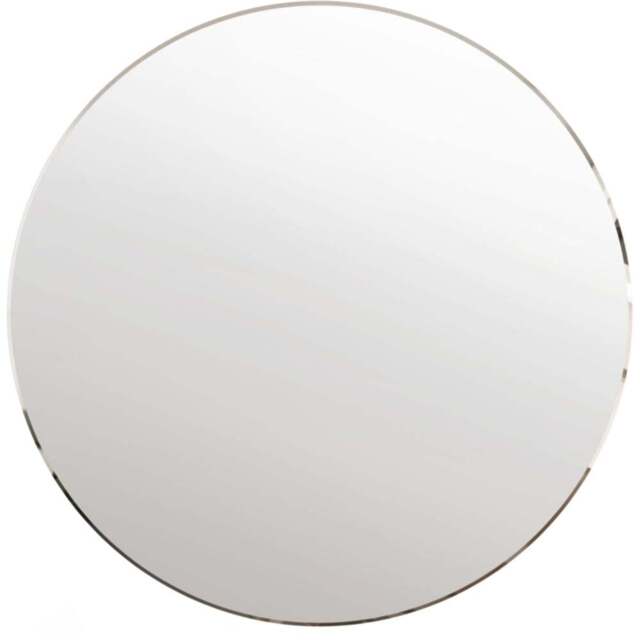 Classic Bevelled All Glass Mirror 60 x 60cm - Black - MirrorOutlet - Wilko - image 1