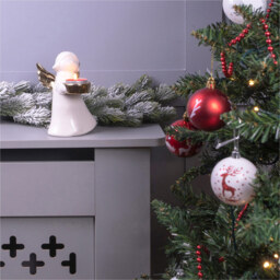St Helens Small White and Gold Winged Angel Ceramic Tea Light Holder - Size: 12 x 11 x 16cm - Multi - Wilko - thumbnail 4