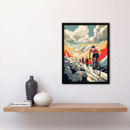 Artery8 Paris Roubaix Hell Haute Cycle Tour Road Race Framed Wall Art Print 30 x 41cm - Size: 43.3 x 33.3 x 1.5cm - Multi - Wilko - thumbnail 3