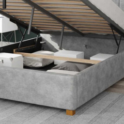 Aspire Hepburn Small Double Silver Kimiyo Linen Ottoman Bed - Aspire Beds - Wilko - thumbnail 4