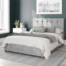 Aspire Hepburn Small Double Silver Kimiyo Linen Ottoman Bed - Aspire Beds - Wilko - thumbnail 1