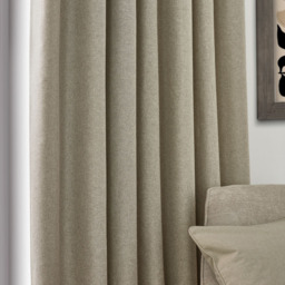 furn. Dawn Natural Blackout Pencil Pleat Curtains 117 x 137cm - Size: W 117 x D 137cm - Brown - Wilko - thumbnail 4