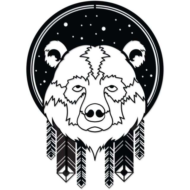 Decortie Black Minimalist Metal Modern Bear Theme Wall Art - Size: 60 x 44 x 0.3cm - Wilko - image 1