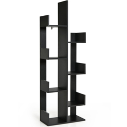 Costway 8 Shelf Black Tree Shaped Bookshelf - Size: 153 x 32 x 11cm - Wilko - thumbnail 3