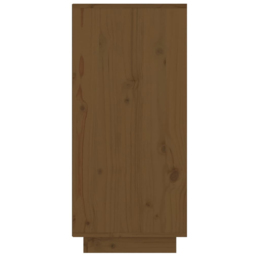 vidaXL 2 Drawer 2 Open Shelf Honey Brown Solid Pinewood Console Cabinet - Size: 75 x 60 x 34cm - Wilko - thumbnail 7