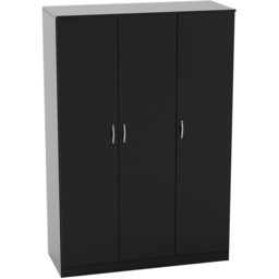 Vida Designs Riano 3 Door Black Wardrobe - Wilko - thumbnail 3