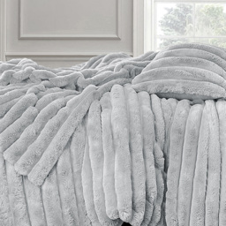 Velosso Double Silver Jumbo Cord Duvet Set - Wilko - thumbnail 3