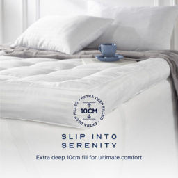 Snuggledown Single Luxurious Hotel Mattress Topper - White - Wilko - thumbnail 4