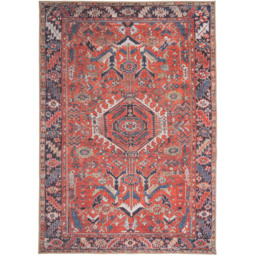 Kukoon Vintage Persian Inspired Terracotta Red Washable Rug 80 x 150cm - Wilko - thumbnail 1