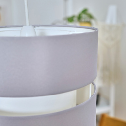 ValueLights Sophia 2-Tier Grey and White Small Ceiling Light Shade - Size: 26 x 19 x 26cm - Wilko - thumbnail 5