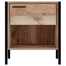 Hoxton Single Drawer Oak Bedside Table - Brown - LPD Home - Wilko - thumbnail 5