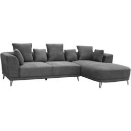 DS Living The Nova 3 Seater Grey Fabric Right Hand Corner Lounger Sofa - Wilko - thumbnail 3