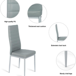 Portland 6 Seater Dining Set Oak Effect and Grey - Beige - Wilko - thumbnail 6