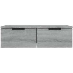vidaXL 2 Drawer Grey Sonoma Wooden Wall Cabinet - Size: 20 x 68 x 30cm - Wilko - thumbnail 5