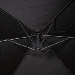 Samuel Alexander Black Cantilever Banana Parasol with Crank Handle 3m - Wilko - thumbnail 4