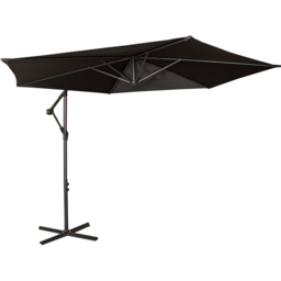 Samuel Alexander Black Cantilever Banana Parasol with Crank Handle 3m - Wilko - thumbnail 1