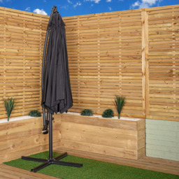 Samuel Alexander Black Cantilever Banana Parasol with Crank Handle 3m - Wilko - thumbnail 7