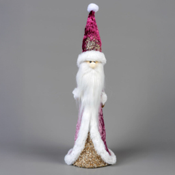 Shatchi Burgundy Santa Figurine 34cm - Pink - Wilko - thumbnail 3