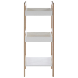 Premier Housewares 3 Tier Birch Wood Bathroom Shelf - Size: 30 x 29 x 72cm - Wilko - thumbnail 3