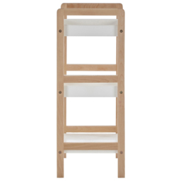 Premier Housewares 3 Tier Birch Wood Bathroom Shelf - Size: 30 x 29 x 72cm - Wilko - thumbnail 4