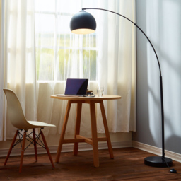 Teamson Home Arquer Arc Marble Base Black Floor Lamp - Size: 170.0 x 30.0 x 110.2cm - Wilko - thumbnail 3