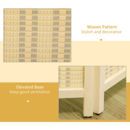 Portland Natural 180 x 180cm 4 Panel Folding Screen - Size: 180 x 1.4 x 180cm - Brown - Wilko - thumbnail 5