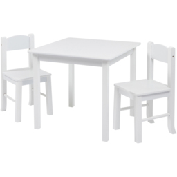 Liberty House Toys Kids White Table and Chairs Set - Size: 53.5 x 60 x 60cm - Wilko - thumbnail 3