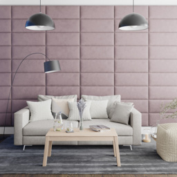 Aspire EasyMount Blush Plush Velvet Upholstered Wall Mounted Headboard Panels 8 Pack - Pink - Aspire Beds - Wilko - thumbnail 4