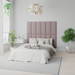 Aspire EasyMount Blush Plush Velvet Upholstered Wall Mounted Headboard Panels 8 Pack - Pink - Aspire Beds - Wilko - thumbnail 5