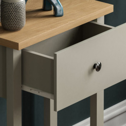 Vida Designs Arlington Single Drawer Grey and Oak Console Table - Size: 30 x 50 x 74cm - Wilko - thumbnail 6