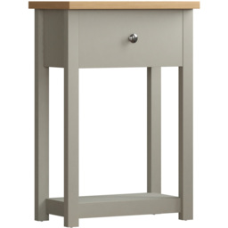 Vida Designs Arlington Single Drawer Grey and Oak Console Table - Size: 30 x 50 x 74cm - Wilko - thumbnail 3