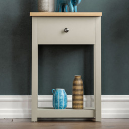 Vida Designs Arlington Single Drawer Grey and Oak Console Table - Size: 30 x 50 x 74cm - Wilko - thumbnail 7