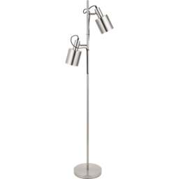 Pacific Lifestyle Aaron Brushed Chrome Metal Floor Lamp - Silver - Wilko - thumbnail 1