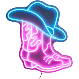 Cowboy Hat Pink Neon Sign - Size: 37.5 x 25 x 1.6 cm - Wilko - thumbnail 3