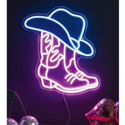 Cowboy Hat Pink Neon Sign - Size: 37.5 x 25 x 1.6 cm - Wilko - thumbnail 6