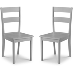 Julian Bowen Kobe Set of 2 Grey Dining Chair - Wilko - thumbnail 3