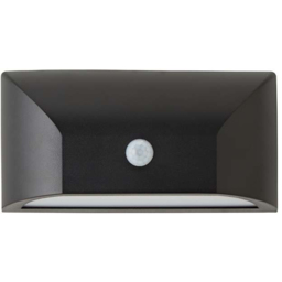 ValueLights Owen Black LED Outdoor Wall Downlight with PIR Motion Sensor - Size: 11.3 x 22 x 5.8cm - Wilko