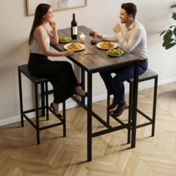 VIDA DESIGNS Roslyn 2 Seater Metal Frame Breakfast Table Set Grey - Wilko - thumbnail 6