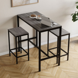 VIDA DESIGNS Roslyn 2 Seater Metal Frame Breakfast Table Set Grey - Wilko - thumbnail 4