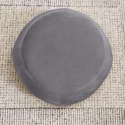 Furniturebox Otto Grey Velvet Footstool - Wilko - thumbnail 7