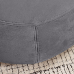 Furniturebox Otto Grey Velvet Footstool - Wilko - thumbnail 6