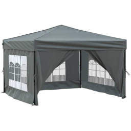 vidaXL 3 x 3m Anthracite Foldable Party Tent with Sidewalls - Grey - Wilko - thumbnail 4