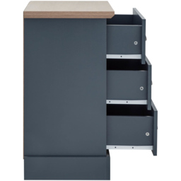 GFW Kendal 3 Drawer Slate Blue Chest of Drawers - Wilko - thumbnail 7