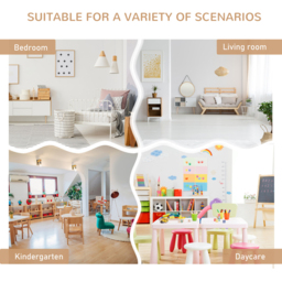 Playful Haven 4 Piece Beige Kids Table with Chair and Bench Set - Size: 60 x 50 x 48cm - Wilko - thumbnail 6