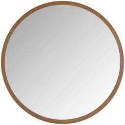 Yearn Bronze Classic Round Wall Mirror 70cm - Brown - Wilko - thumbnail 1
